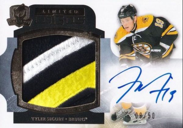 AUTO patch karta TYLER SEGUIN 11-12 UD The CUP Limited Logos /50